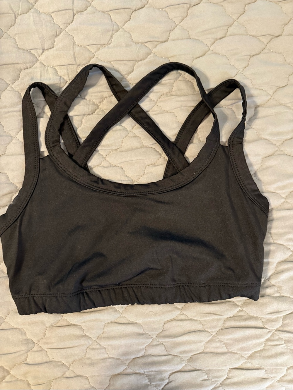 KIAVA Black Cross-Back Sports Bra